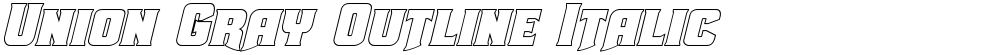 Union Gray Outline Italic