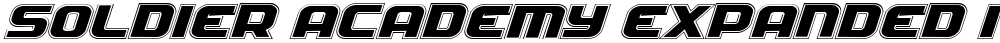 Soldier Academy Expanded Italic