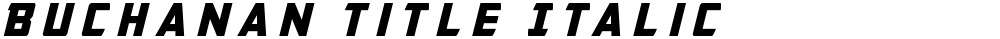 Buchanan Title Italic