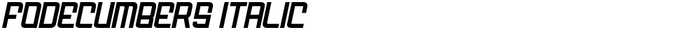 FODECUMBERS ITALIC