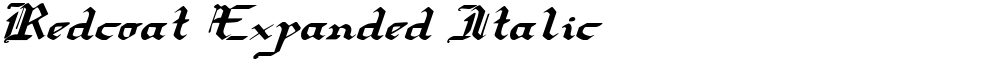 Redcoat Expanded Italic