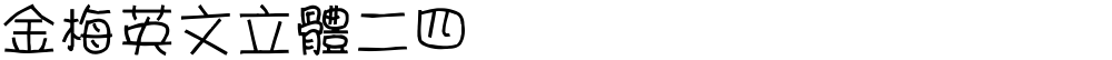 金梅英文立體二四