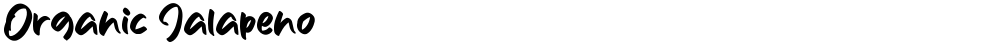 Organic Jalapeno