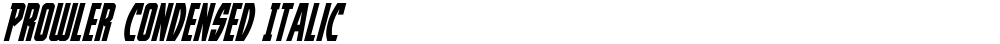 Prowler Condensed Italic
