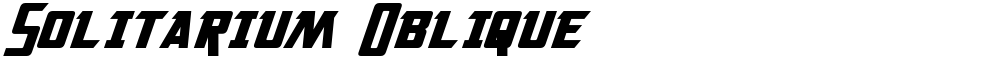 Solitarium Oblique