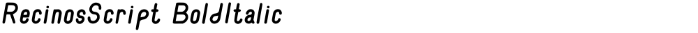 RecinosScript BoldItalic