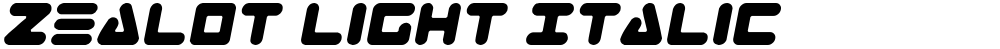 Zealot Light Italic
