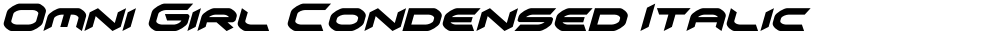 Omni Girl Condensed Italic