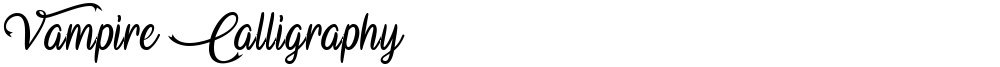 Vampire Calligraphy
