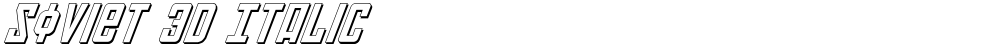 Soviet 3D Italic