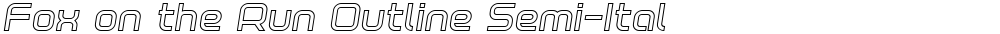 Fox on the Run Outline Semi-Italic