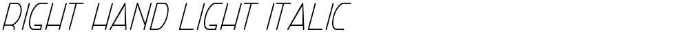 Right Hand Light Italic