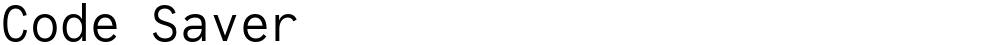Code Saver