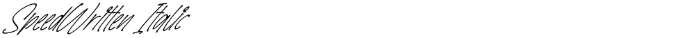 SpeedWritten Italic