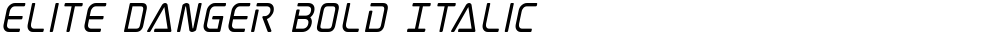 Elite Danger Bold Italic