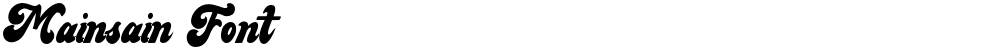 Mainsain Font