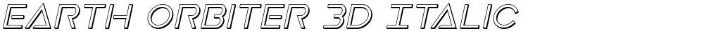 Earth Orbiter 3D Italic