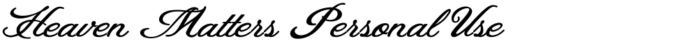 Heaven Matters Personal Use