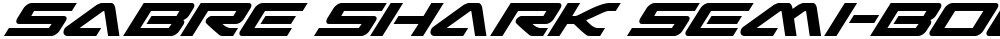 Sabre Shark Semi-Bold Italic