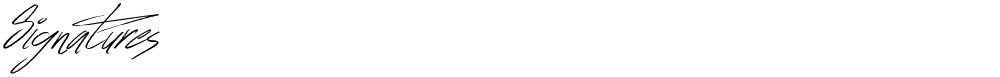 Signatures