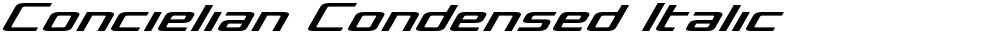 Concielian Condensed Italic