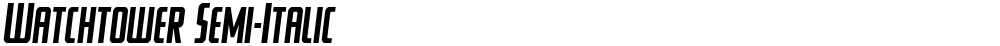 Watchtower Semi-Italic