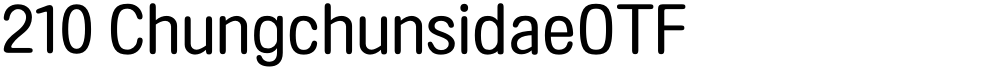 210 ChungchunsidaeOTF
