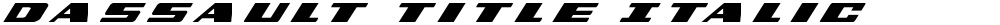 Dassault Title Italic