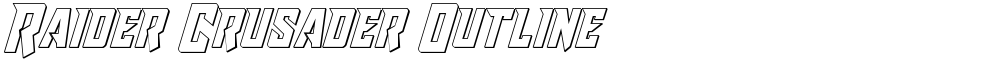 Raider Crusader Outline