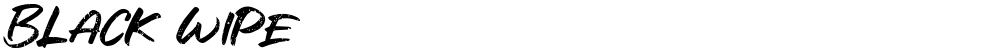 Black Wipe
