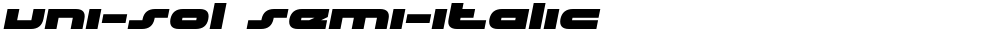 uni-sol semi-italic