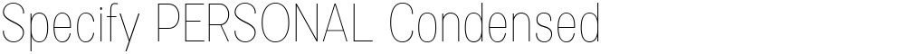Specify PERSONAL Condensed