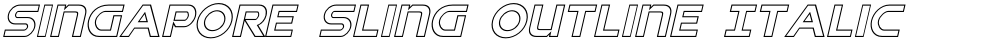 Singapore Sling Outline Italic