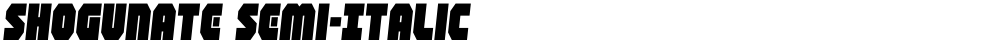 Shogunate Semi-Italic