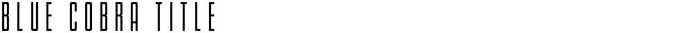 Blue Cobra Title