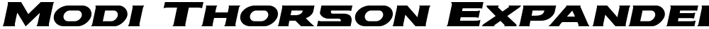 Modi Thorson Expanded Italic
