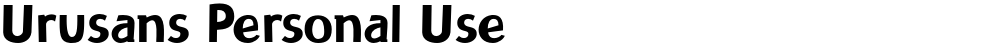 Urusans Personal Use