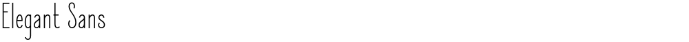 Elegant Sans