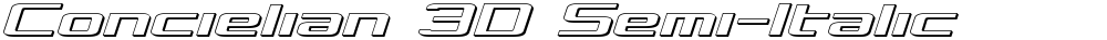Concielian 3D Semi-Italic