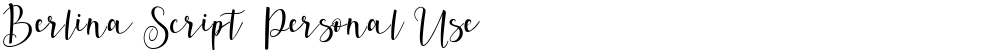 Berlina Script  Personal Use