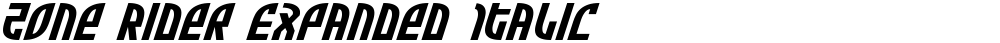 Zone Rider Expanded Italic