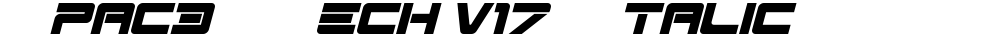 Spac3 - Tech v17 - Italic