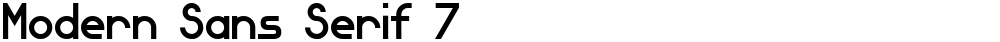Modern Sans Serif 7