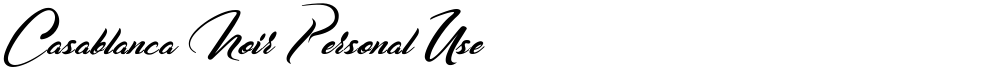 Casablanca Noir Personal Use