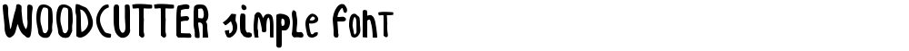 WOODCUTTER simple font