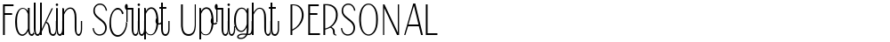 Falkin Script Upright PERSONAL
