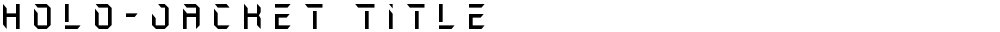 Holo-Jacket Title