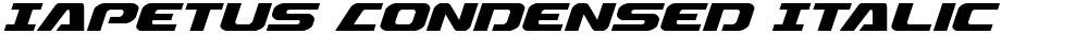 Iapetus Condensed Italic