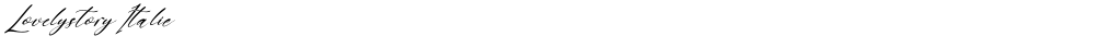 Lovelystory Italic