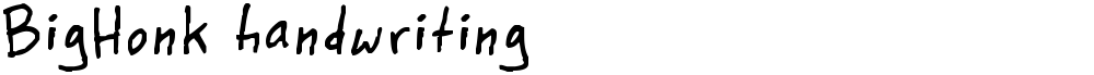BigHonk handwriting